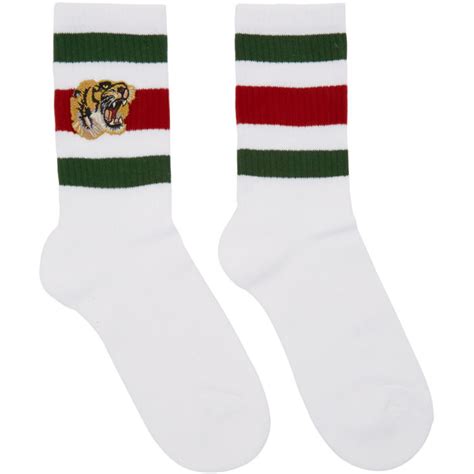 gucci socks tiger replica|gucci embroidered tiger appliqué socks.